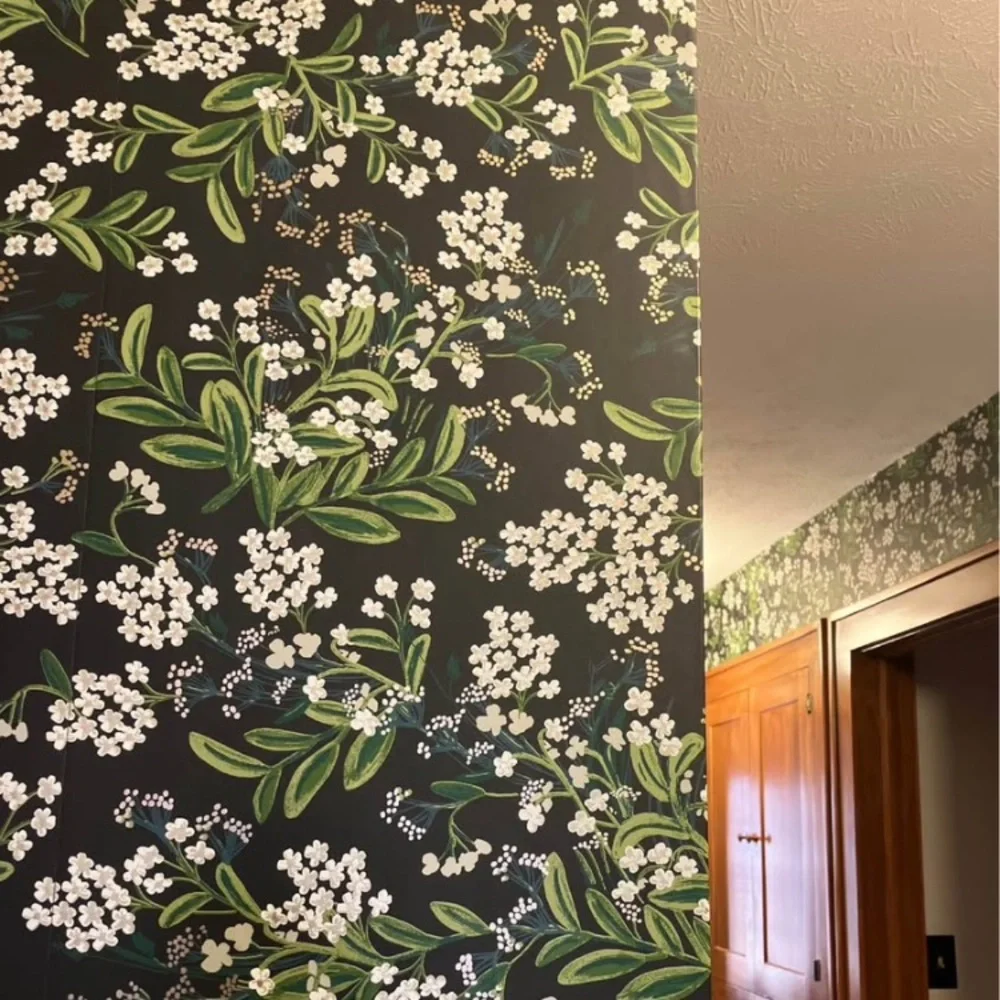 Half double roll of Rifle Paper Co. Cornflower wallpaper